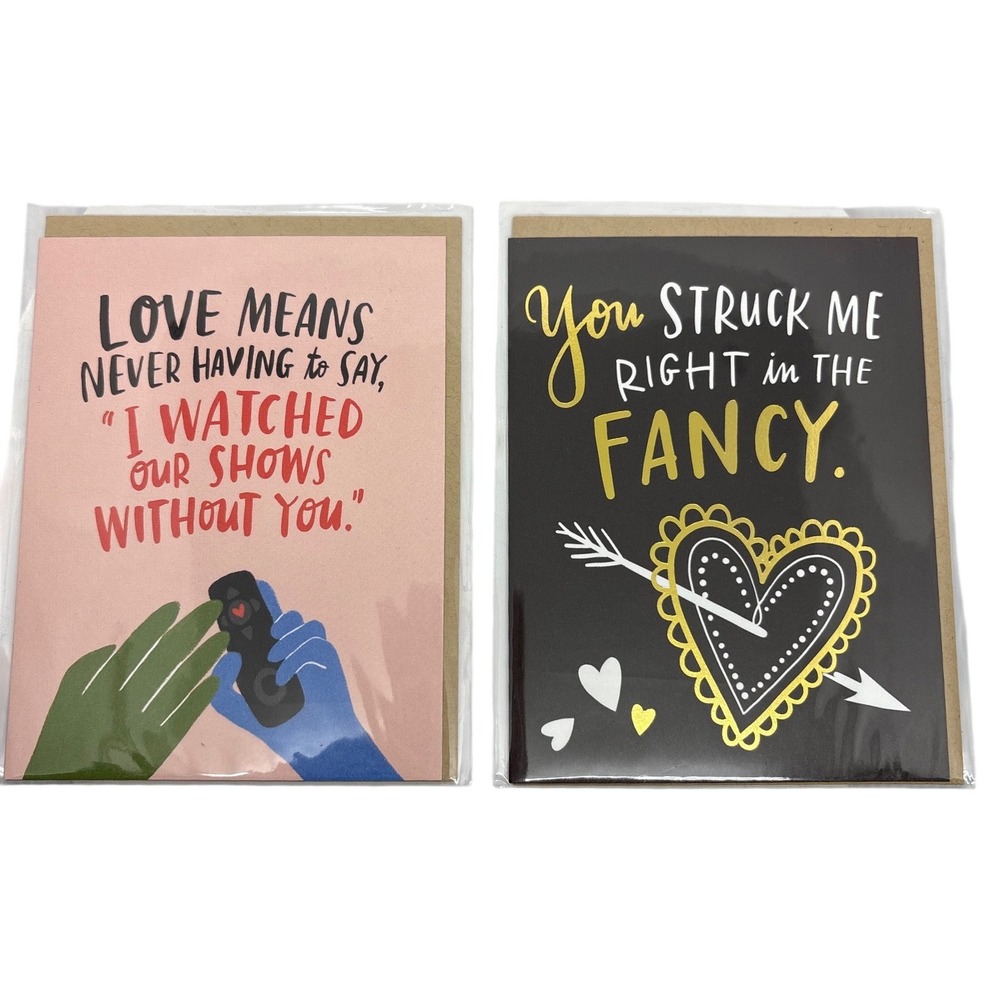 2 Emily McDowell Greeting Card‎ Love Fancy Humorous Anniversary Valentine Cards